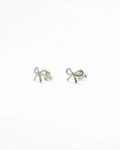 Tiffany & Co Silver Ribbon Earrings In Metallic