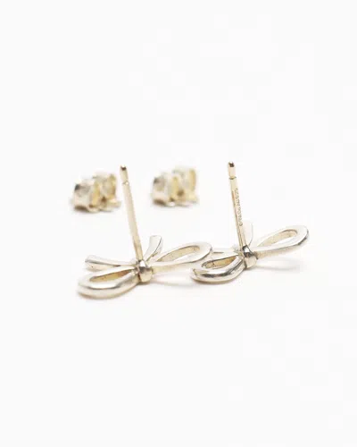 Tiffany & Co Silver Ribbon Earrings In Metallic