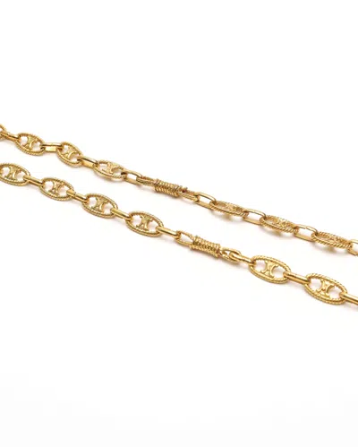 Celine Céline Triomphe Gold Chain Necklace