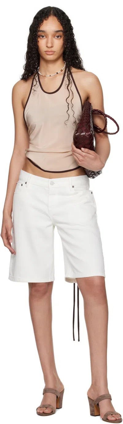 Baserange Ssense Exclusive Pink Apron Wrap Top In Neutral