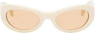 Port Tanger Ssense Exclusive Beige Khilna Sunglasses In White