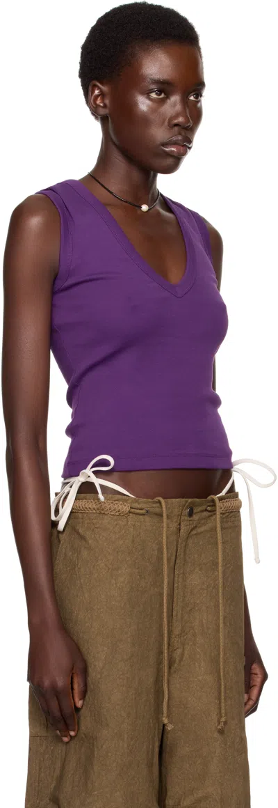 Flore Flore Ssense Exclusive Purple Dewi Tank Top In Purple