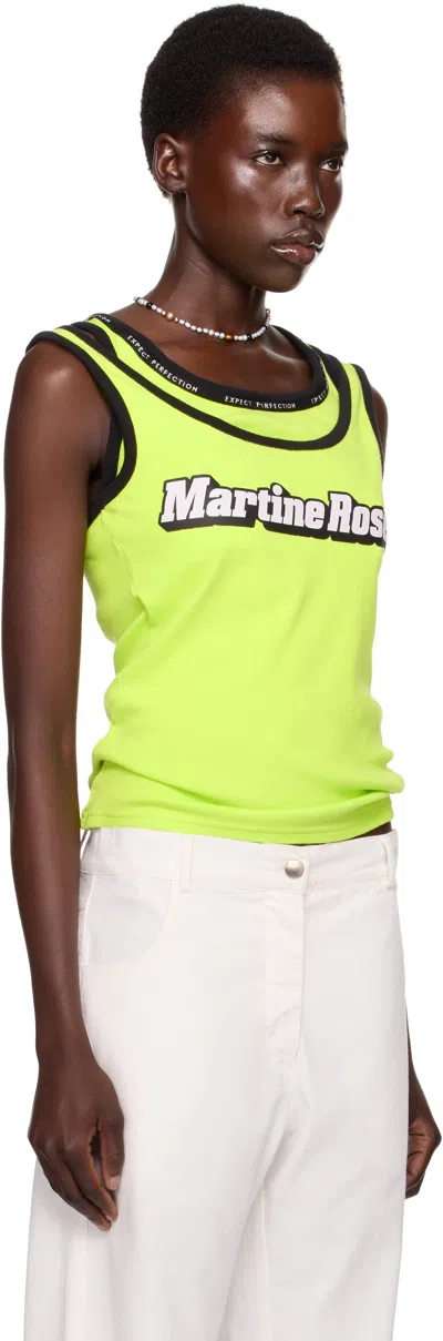 Martine Rose Ssense Exclusive Green Folded Vest Tank Top In Green