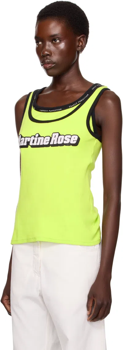 Martine Rose Ssense Exclusive Green Folded Vest Tank Top In Green