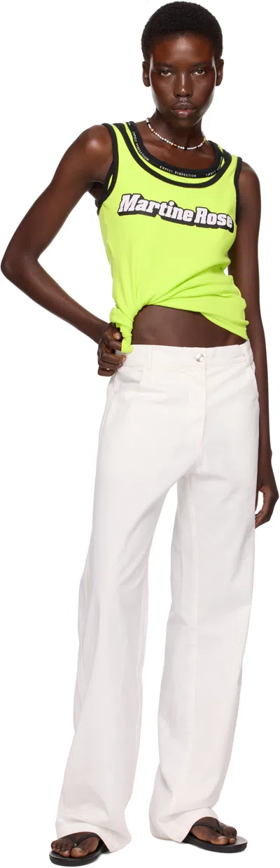 Martine Rose Ssense Exclusive Green Folded Vest Tank Top In Green