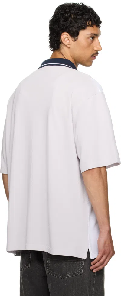Martine Rose Ssense Exclusive Gray & Navy Oversized Panelled Polo In Neutral