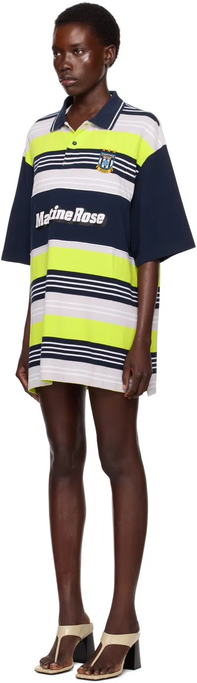 Martine Rose Ssense Exclusive Multicolor Oversized Paneled Polo In Green