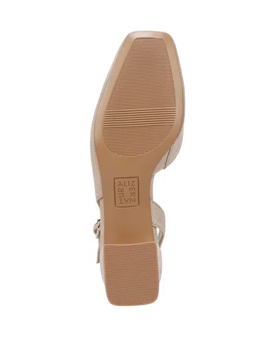 Naturalizer Jayla Mid-heel Square Toe Slingback Pumps In Gold
