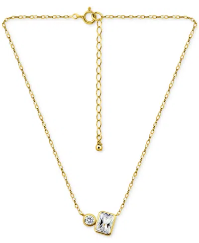 Giani Bernini Cubic Zirconia Collar Necklace, 16" + 2" Extender, Exclusively At Macy's In Gold