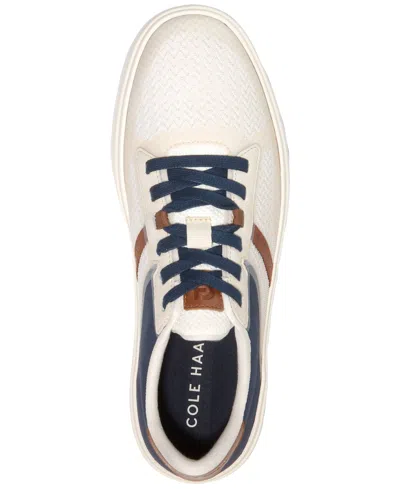 Cole Haan Men's Grand Crosscourt Winner Mixed-media Lace-up Sneakers In White