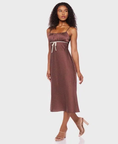 Alex & Sophia Juniors' Sleeveless Scoop Neck Midi Dress In Burgundy