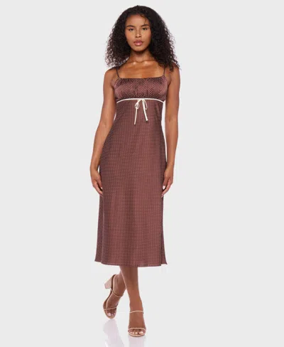 Alex & Sophia Juniors' Sleeveless Scoop Neck Midi Dress In Burgundy
