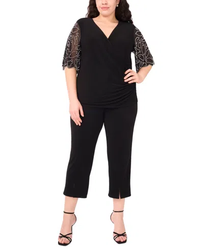 Msk Petite Short-sleeve V-neck Top