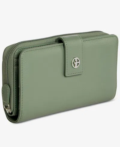 Giani Bernini Softy Leather All In One Wallet, Created For Macy's In Green