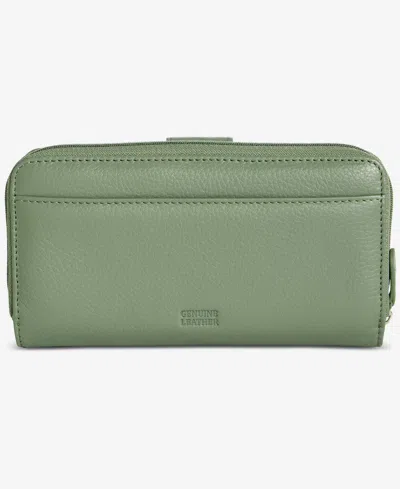 Giani Bernini Softy Leather All In One Wallet, Created For Macy's In Green