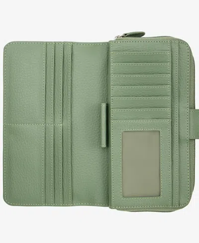 Giani Bernini Softy Leather All In One Wallet, Created For Macy's In Green