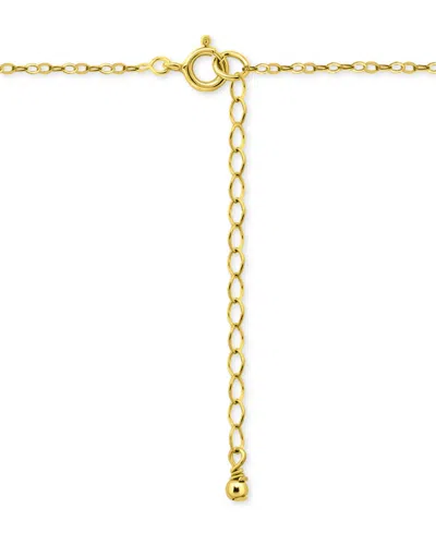 Giani Bernini Cubic Zirconia Rope Framed Circle Pendant Necklace In Sterling Silver & 18k Gold-plated Sterling Sil In Gold