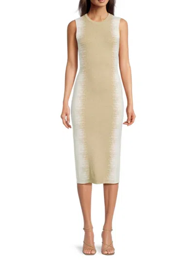 Herve Leger The Ruby Midi Dress In Neutral
