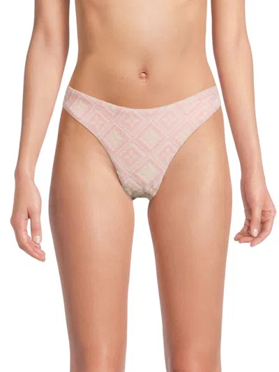 Red Carter Women's Scoop Bikini Bottom In Pink