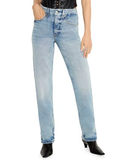 Good American Women's Good Icon Straight Jeans In Blue