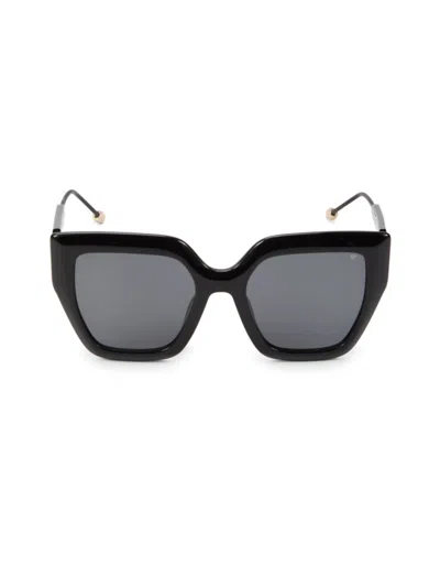 Philipp Plein 52mm Butterfly Sunglasses In Black