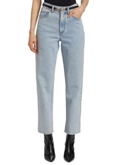 Generation Love Women's Emmett Belted Crop Jeans In Blue