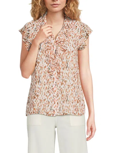 Calvin Klein Women's Abstract Print Top In Multi