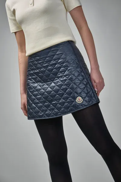 Moncler Cotton Gabardine Pleated Mini Skirt