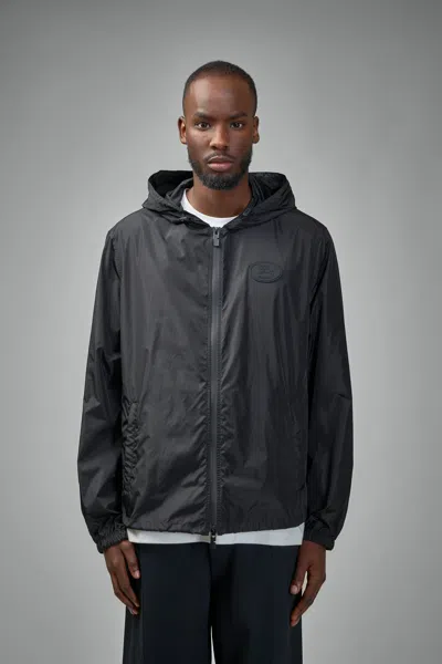 Burberry Knight Stamp Nylon Jacket In Black