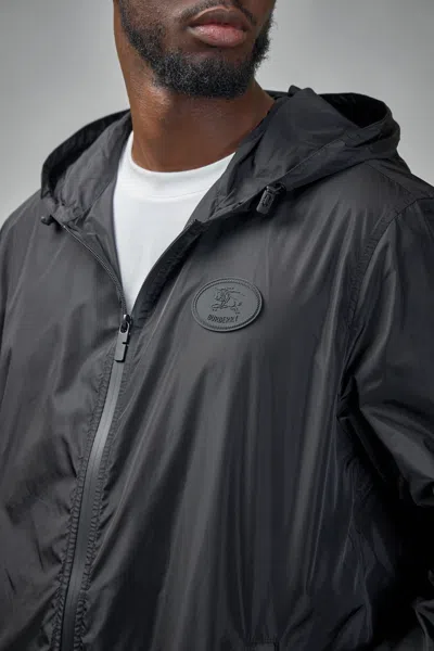 Burberry Knight Stamp Nylon Jacket In Black