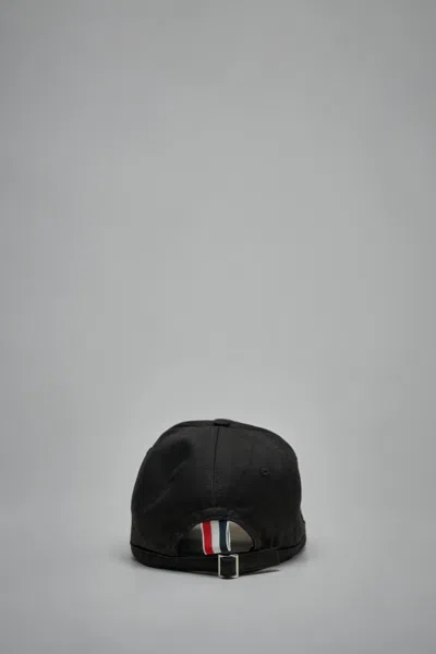 Thom Browne 6 Panel Baseball Cap Black 001 In Black