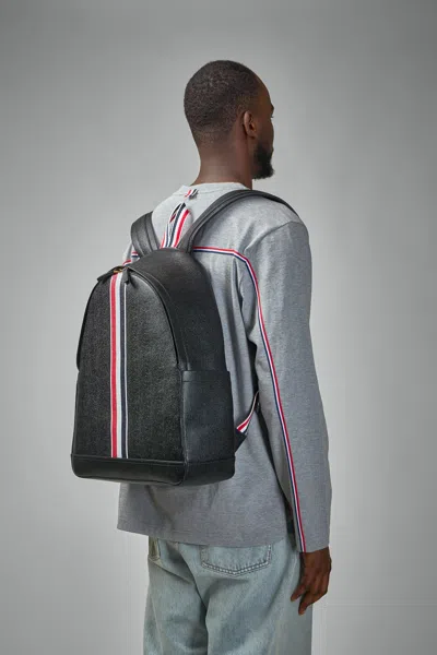 Thom Browne Pebble Grain Rwb Stripe Backpack
