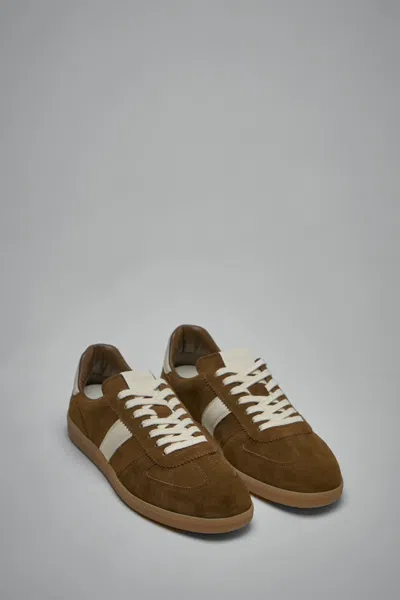 Tom Ford Men Suede Archer Sneakers In Brown