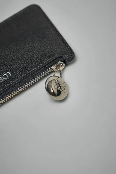 Loewe Pebble Coin Cardholder In Pebble Grained Calfskin In Black
