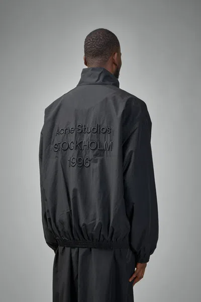Acne Studios Logo Zipper Jacket In Black