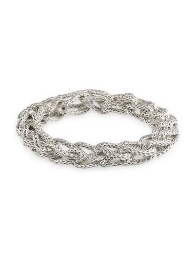 John Hardy Women's Sterling Silver Surf Woven Link Bracelet In Metallic