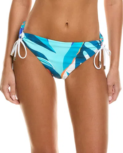 La Blanca Coastal Palms Adjustable Bikini Bottom In Multi