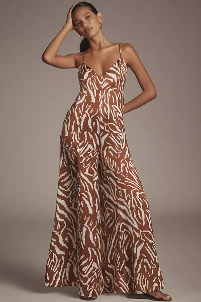 Bishop + Young Nora Wide-leg Jumpsuit In Brown