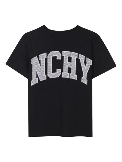 Givenchy Boy's Embroidered Wrap Around Logo-print T-shirt In Black