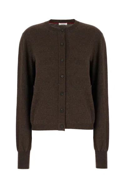 Ferragamo Crew Neck Wool Blend Cardigan
