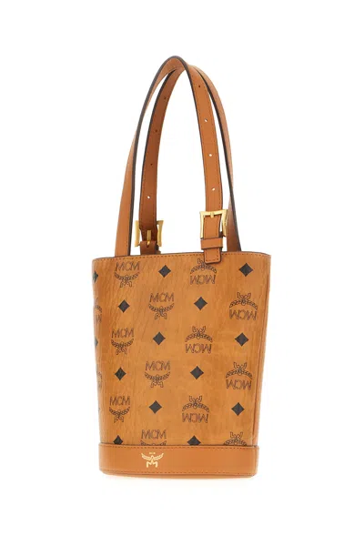 Mcm Printed Synthetic Leather Handbag