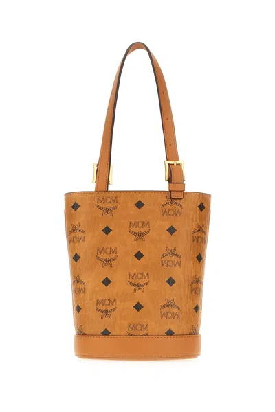 Mcm Printed Synthetic Leather Handbag