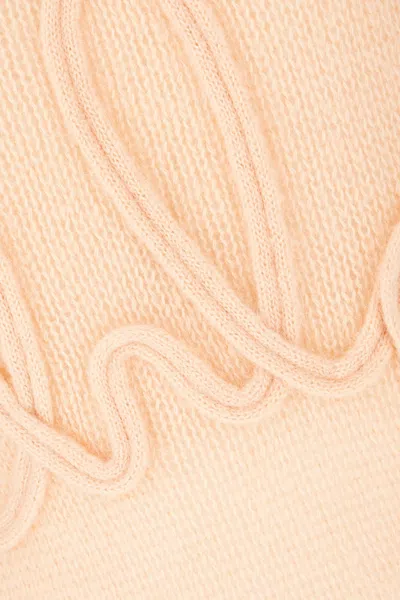 Chloé Logo Embroidery Sweater Sweaters And Cardigans Pink In Neutral