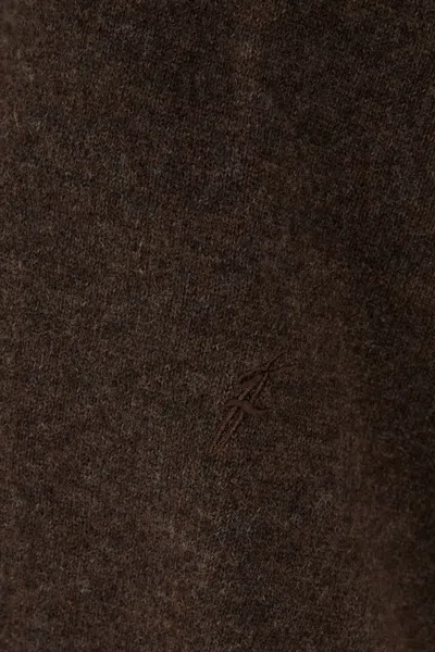 Ferragamo Chocolate Stretch Wool Blend Sleeveless Sweater In Brown