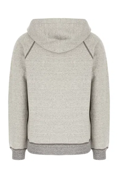 Chloé Logo Print Hooded Sweatshirt In Gray