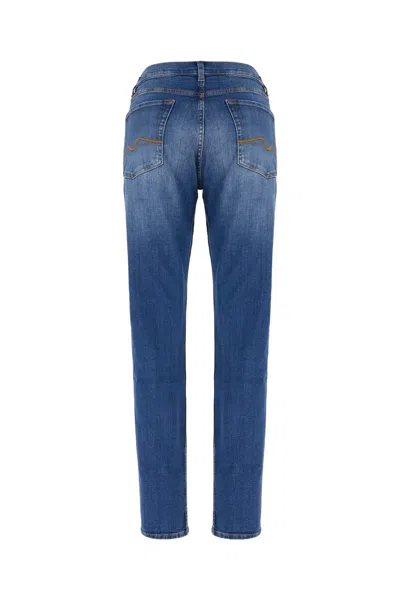 7 For All Mankind Luxe Performance Plus Slimmy Tapered Slim Fit Jeans In Deep Blue In Blue