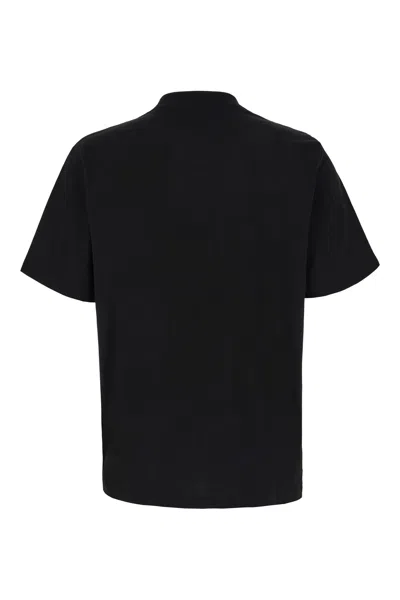Amiri Black Cotton T-shirt With Bold Logo Statement In Black