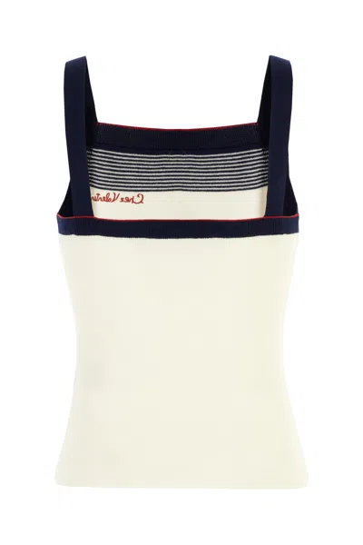 Valentino Top In Lana Avorio Donna In White