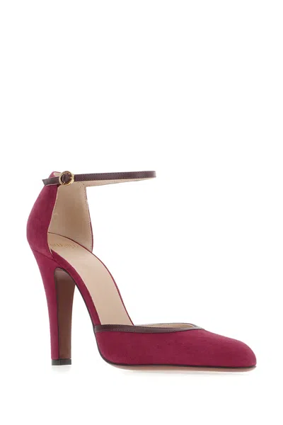 Valentino Grape Suede Pumps