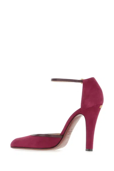 Valentino Grape Suede Pumps